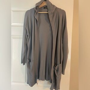Merokeety Long Sleeve Open Front Hood Cardigan